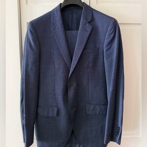 Hackett London Wool Suit 40R jacket | Classic Blue Tailored Suit